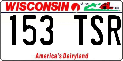 WI license plate 153TSR