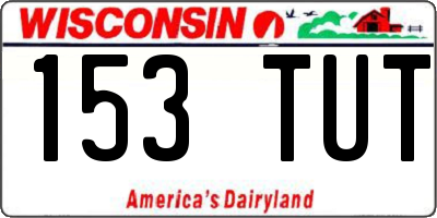 WI license plate 153TUT