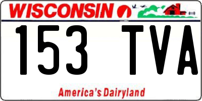 WI license plate 153TVA