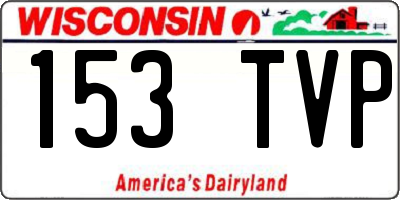 WI license plate 153TVP