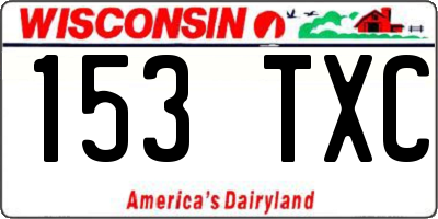 WI license plate 153TXC