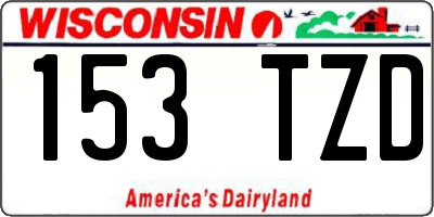 WI license plate 153TZD
