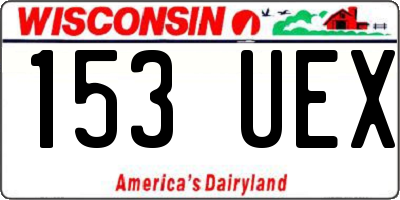 WI license plate 153UEX