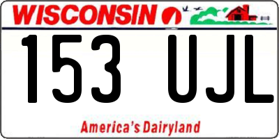 WI license plate 153UJL