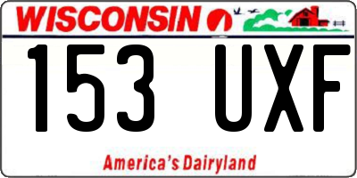 WI license plate 153UXF