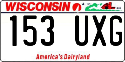 WI license plate 153UXG