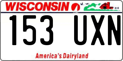 WI license plate 153UXN