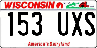 WI license plate 153UXS