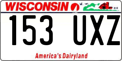 WI license plate 153UXZ
