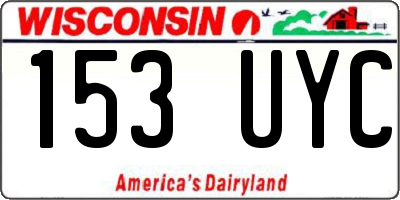 WI license plate 153UYC