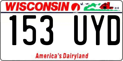 WI license plate 153UYD