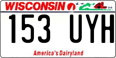 WI license plate 153UYH