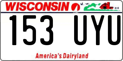 WI license plate 153UYU