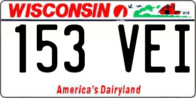 WI license plate 153VEI