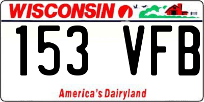 WI license plate 153VFB