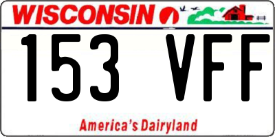 WI license plate 153VFF