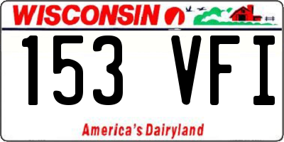 WI license plate 153VFI