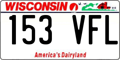 WI license plate 153VFL