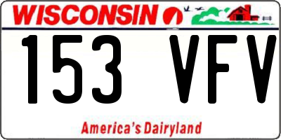 WI license plate 153VFV