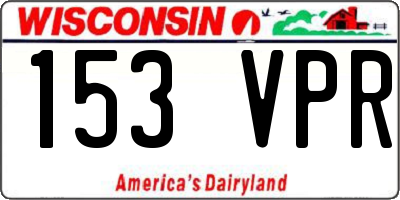 WI license plate 153VPR