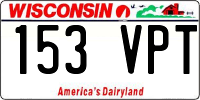 WI license plate 153VPT