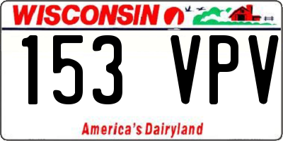 WI license plate 153VPV