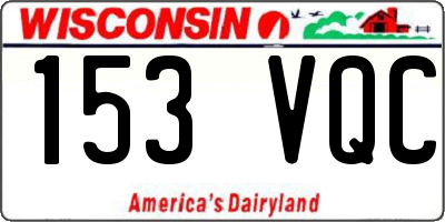 WI license plate 153VQC