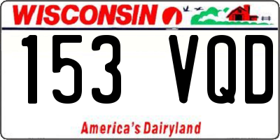 WI license plate 153VQD