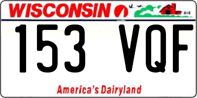 WI license plate 153VQF