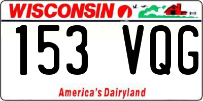 WI license plate 153VQG