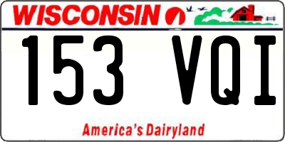 WI license plate 153VQI
