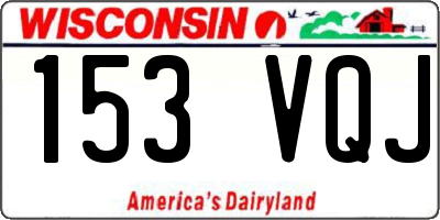 WI license plate 153VQJ