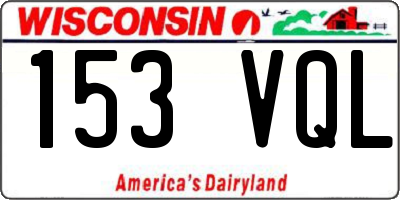 WI license plate 153VQL
