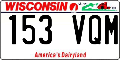 WI license plate 153VQM