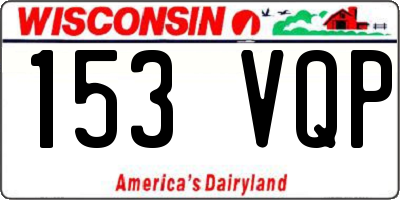 WI license plate 153VQP