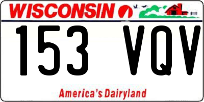 WI license plate 153VQV