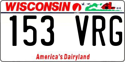 WI license plate 153VRG