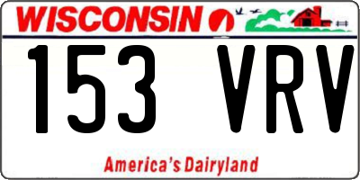 WI license plate 153VRV