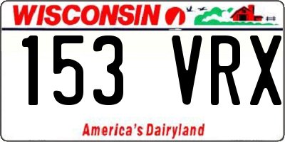 WI license plate 153VRX
