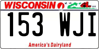 WI license plate 153WJI