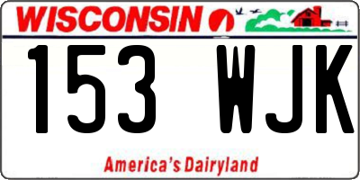 WI license plate 153WJK