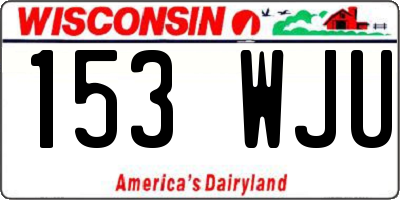 WI license plate 153WJU