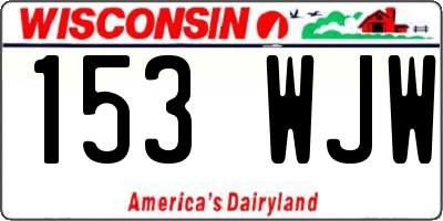 WI license plate 153WJW