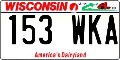 WI license plate 153WKA