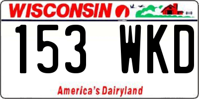 WI license plate 153WKD