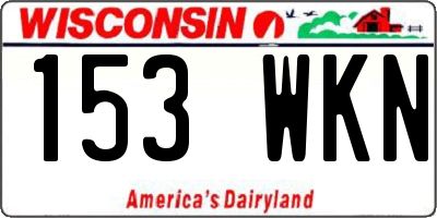 WI license plate 153WKN