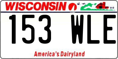 WI license plate 153WLE