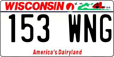 WI license plate 153WNG