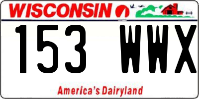 WI license plate 153WWX