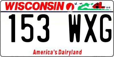 WI license plate 153WXG